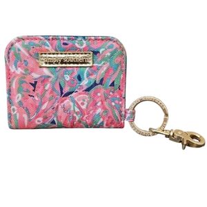 Simply Southern Pink Floral Keychain Wallet
